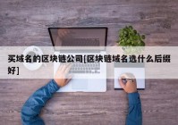 买域名的区块链公司[区块链域名选什么后缀好]